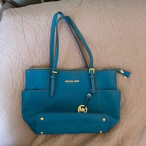 Teal Michael Kors Jet Set Tote